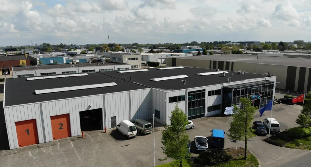 Aerial view of the EWAC building in Heerhugowaard