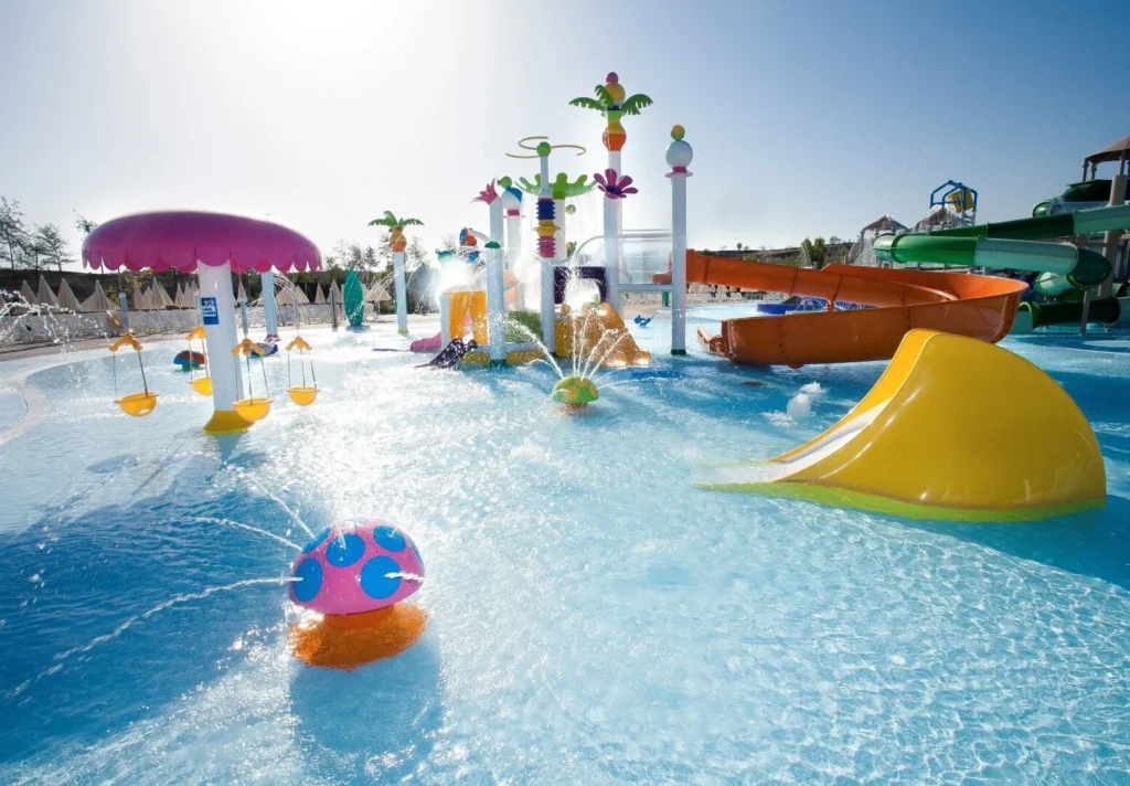 Children’s pool area with a soft, anti-slip floor
